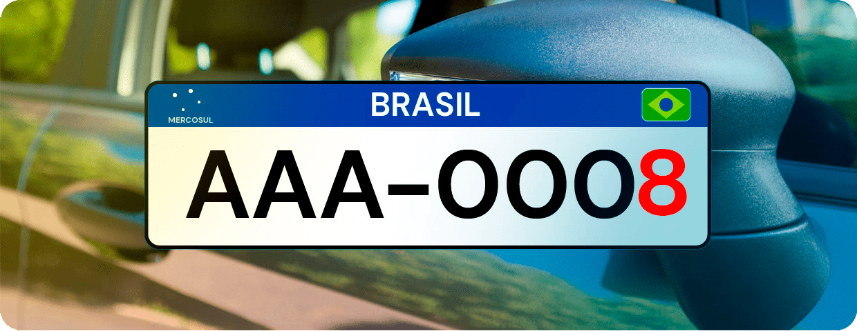 Placa com final 8