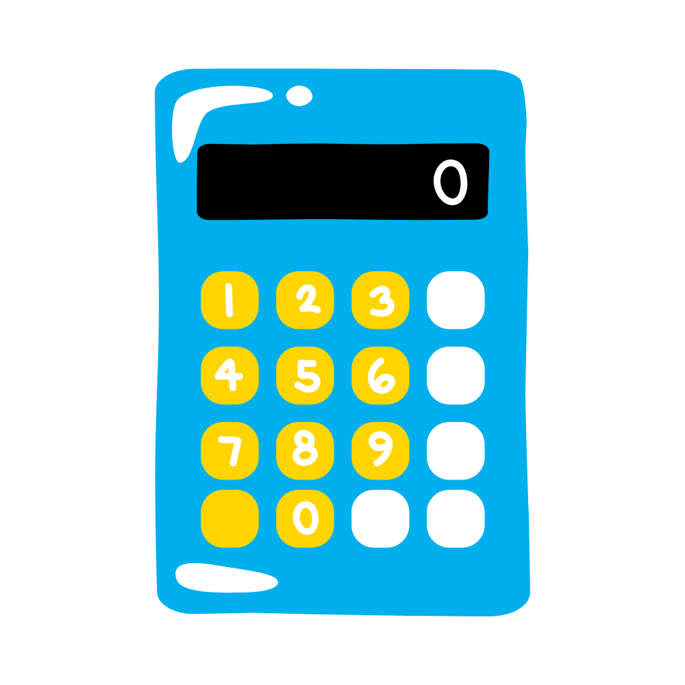Ilustração de uma calculadora representando o fator multiplicador das multas de trânsito gravíssimas.