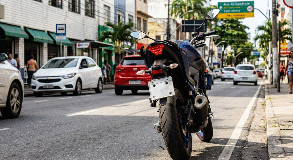 Moto sem placa dá multa e pode ser removida? Veja valor, pontos na CNH, regras para circular e como regularizar.